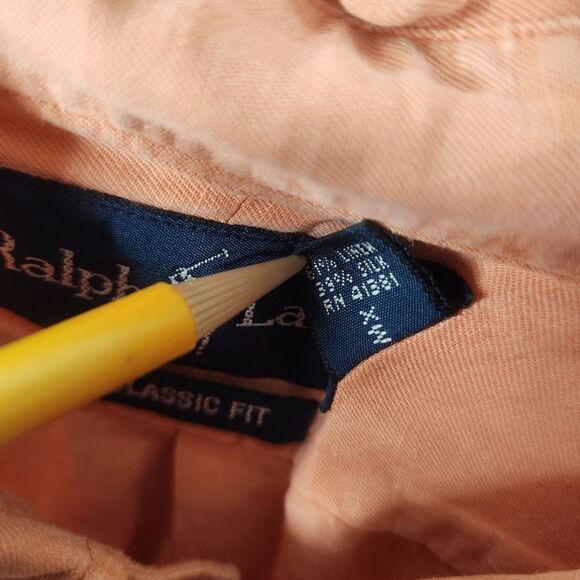 Vintage Polo Ralph Lauren Mens Classic Fit Linen/Silk Blend SS Button Up Size L - Picture 5 of 6